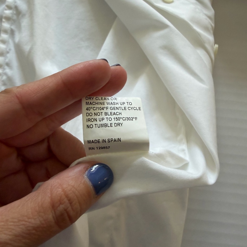 Rochelle Behrens White Button Down Shirt - Picture 5 of 8